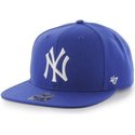 47-brand-flat-brim-new-york-yankees-mlb-sure-shot-blue-snapback-cap