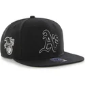 petten-plat-zwart-snapback-van-oakland-athletics-mlb-van-47-brand