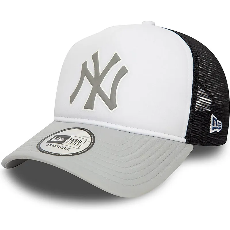 petten-gebogen-grijs-snapback-a-frame-van-new-york-yankees-mlb-van-new-era