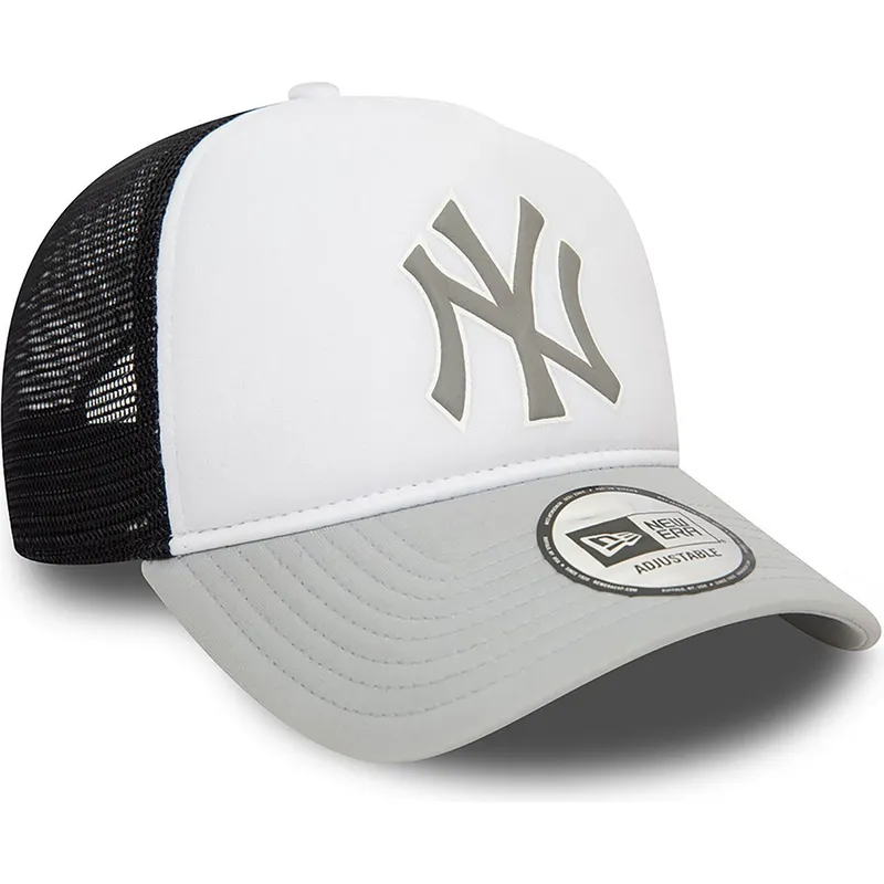 petten-gebogen-grijs-snapback-a-frame-van-new-york-yankees-mlb-van-new-era