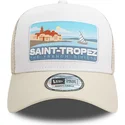 petten-gebogen-beige-snapback-a-frame-summer-van-saint-tropez-steden-en-stranden-van-new-era