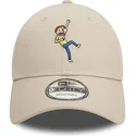 casquette-courbee-beige-ajustable-9forty-character-morty-smith-rick-et-morty-new-era