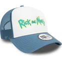 casquette-trucker-blanche-et-bleue-a-frame-character-rick-et-morty-new-era