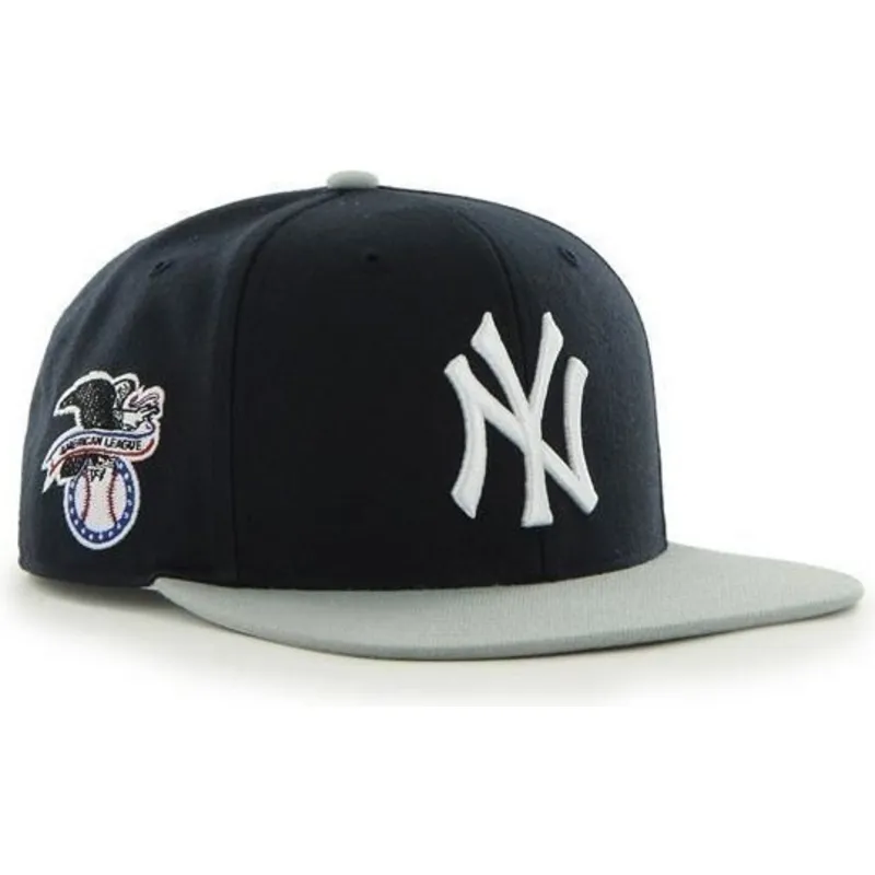 petten-plat-marineblauw-snapback-van-new-york-yankees-mlb-van-47-brand petten-plat-marineblauw-snapback-van-new-york-yankees-mlb-van-47-brand