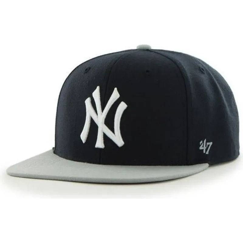 petten-plat-marineblauw-snapback-van-new-york-yankees-mlb-van-47-brand petten-plat-marineblauw-snapback-van-new-york-yankees-mlb-van-47-brand