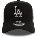 casquette-trucker-noire-et-blanche-a-frame-seasonal-infill-los-angeles-dodgers-mlb-new-era