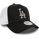 sort-og-hvid-los-angeles-dodgers-mlb-a-frame-seasonal-infill-trucker-cap-fra-new-era