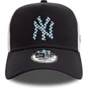 casquette-trucker-bleue-marine-et-blanche-a-frame-seasonal-infill-new-york-yankees-mlb-new-era