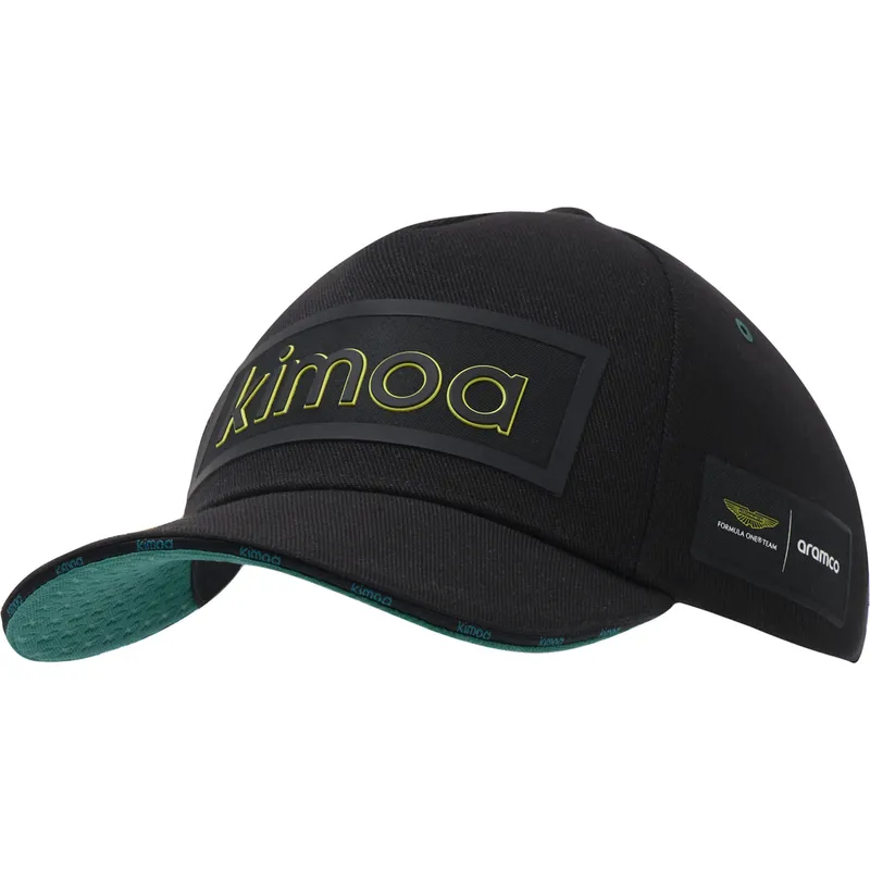 petten-gebogen-zwart-verstelbaar-patch-aston-martin-f1-team-x-kimoa-van-aston-martin-formula-1-van-kimoa