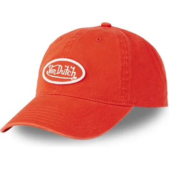 Casquette courbée orange ajustable LOG ORA Von Dutch