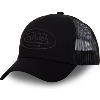Petten gebogen zwart snapback LOG01 van Von Dutch