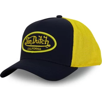 Casquette trucker noire et jaune BLYE CT Von Dutch