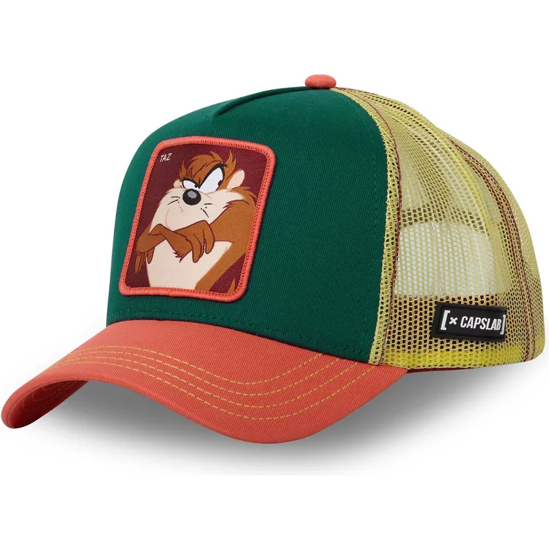 gorra-trucker-verde-amarilla-y-naranja-diablo-de-tasmania-taz2-ct-looney-tunes-de-capslab