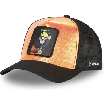 Casquette trucker orange et noire Naruto Uzumaki NOE Capslab