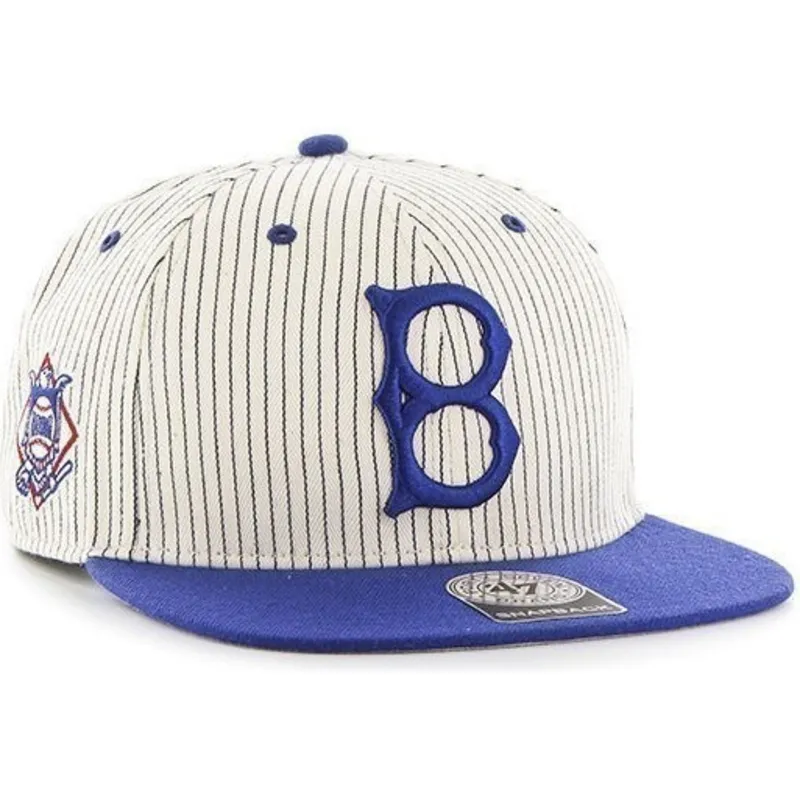 petten-plat-wit-snapback-rayas-van-los-angeles-dodgers-mlb-van-47-brand petten-plat-wit-snapback-rayas-van-los-angeles-dodgers-mlb-van-47-brand