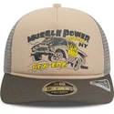 new-era-american-muscle-power-9fifty-retro-crown-a-frame-beige-and-grey-trucker-hat