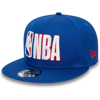 Gorra plana azul snapback 9FIFTY Logo de NBA de New Era