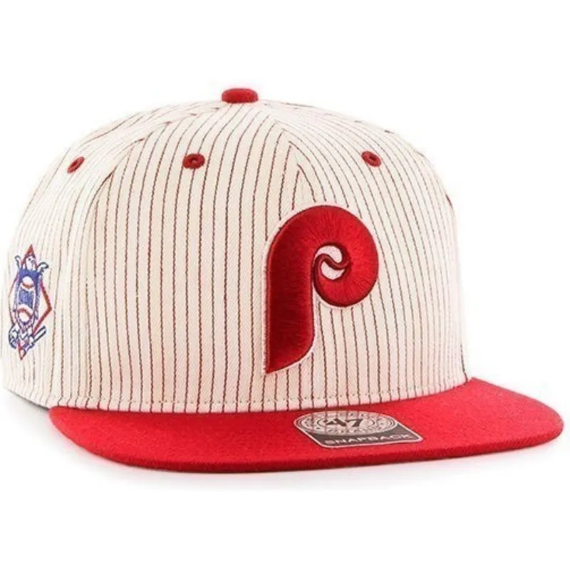 petten-plat-wit-snapback-rayas-rojas-van-philadelphia-phillies-mlb-van-47-brand