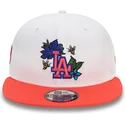 casquette-plate-blanche-et-rouge-snapback-9fifty-floral-los-angeles-dodgers-mlb-new-era