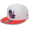 casquette-plate-blanche-et-rouge-snapback-9fifty-floral-los-angeles-dodgers-mlb-new-era