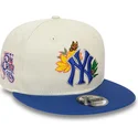 casquette-plate-blanche-et-bleue-snapback-9fifty-floral-new-york-yankees-mlb-new-era