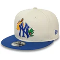 casquette-plate-blanche-et-bleue-snapback-9fifty-floral-new-york-yankees-mlb-new-era