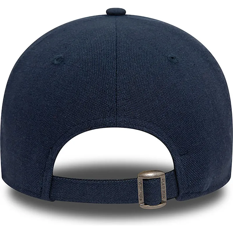 petten-gebogen-marineblauw-verstelbaar-9forty-linen-van-los-angeles-dodgers-mlb-van-new-era