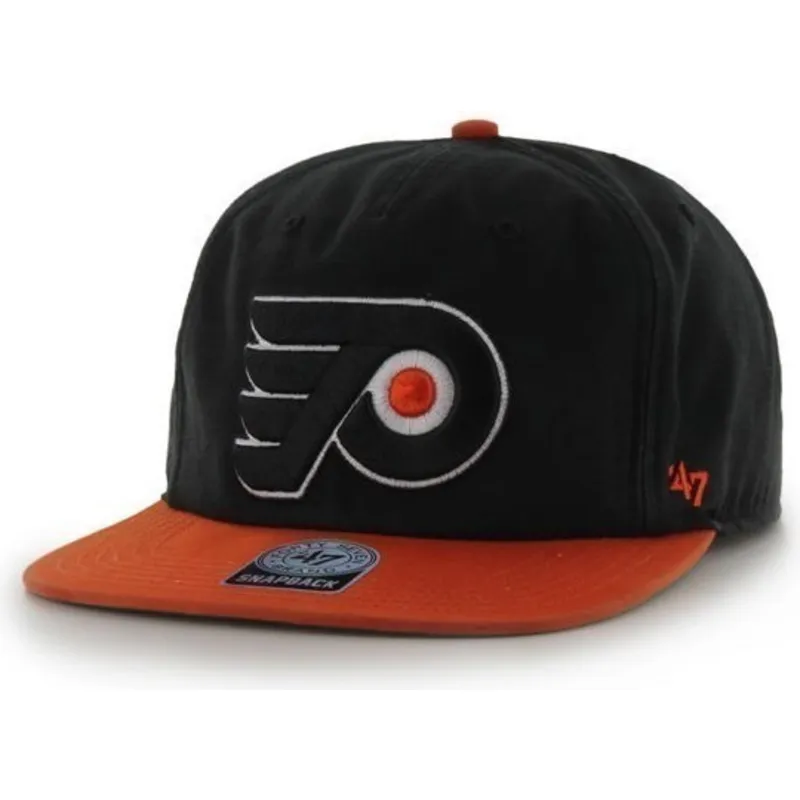 petten-plat-zwart-snapback-van-philadelphia-flyers-nhl-van-47-brand