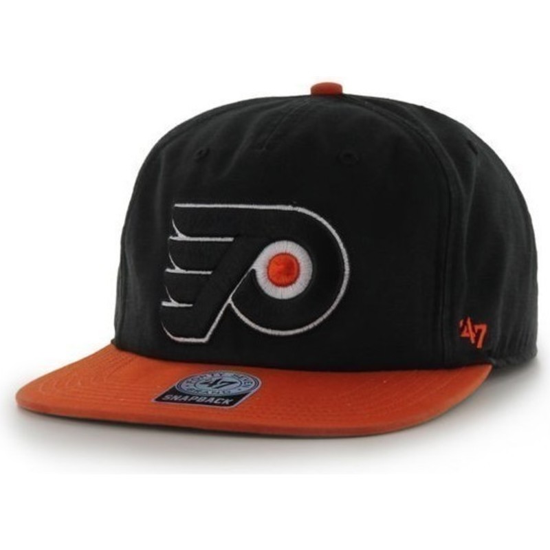 47-brand-flat-brim-philadelphia-flyers-nhl-black-and-red-snapback-cap
