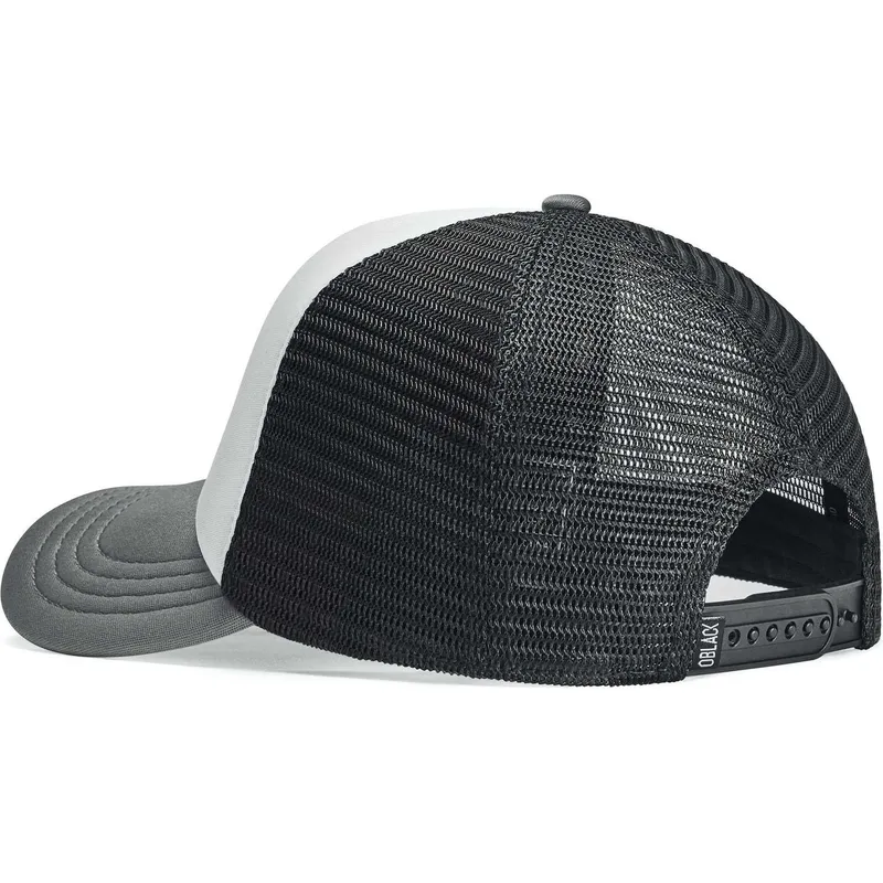 hvid-sort-og-gra-classic-trucker-kasket-fra-oblack