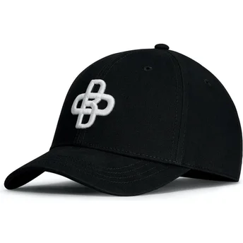 Gorra curva nera regolabile Baseball Peach di Oblack