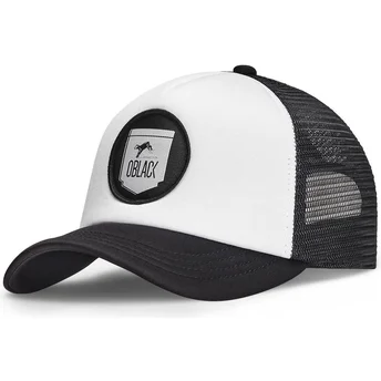 Casquette trucker blanche et noire Classic Oblack