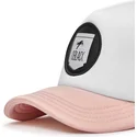 casquette-trucker-blanche-noire-et-rose-classic-oblack