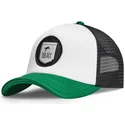 casquette-trucker-blanche-noire-et-verte-classic-oblack