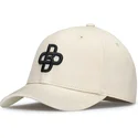 casquette-courbee-beige-ajustable-baseball-peach-oblack