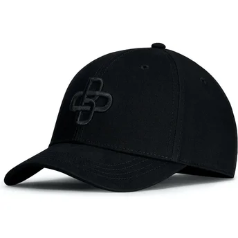 Cappellino nero regolabile con visiera curva e logo nero Baseball Peach di Oblack