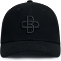 casquette-courbee-noire-ajustable-avec-logo-noir-baseball-peach-oblack