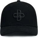 oblack-curved-brim-black-logo-baseball-peach-black-adjustable-cap