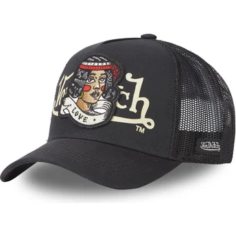 Czapka trucker czarna LOVE NR Von Dutch