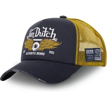 Von Dutch CREW14 Grey and Yellow Trucker Hat
