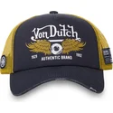 casquette-trucker-grise-et-jaune-crew14-von-dutch