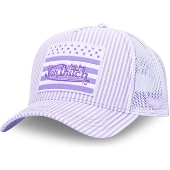 Casquette trucker violette et blanche FLAG LL Von Dutch