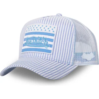 Casquette trucker bleue et blanche FLAG C Von Dutch