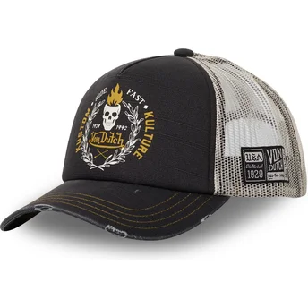 Petten gebogen zwart snapback van Von Dutch