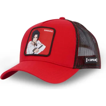 Casquette trucker rouge et noire Sasuke Uchiwa SAR Naruto Capslab