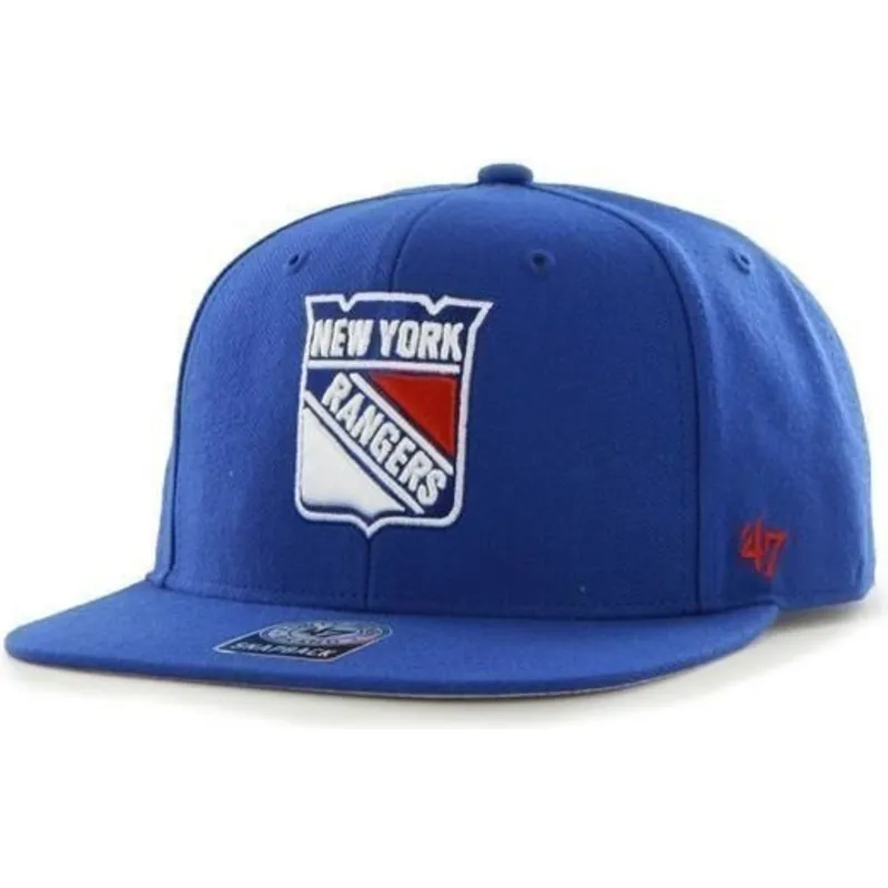 petten-plat-blauw-snapback-van-new-york-rangers-nhl-van-47-brand