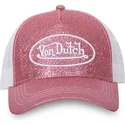 casquette-trucker-rose-et-blanche-glitter-p-von-dutch