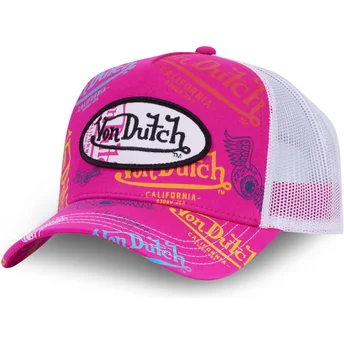 Καπέλο τράκερ ροζ και λευκό LE FUS από Von Dutch