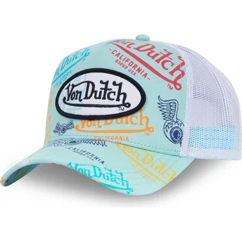 Blå og hvid trucker kasket LE BLE fra Von Dutch