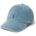 petten-gebogen-blauw-verstelbaar-classic-sport-denim-van-polo-ralph-lauren